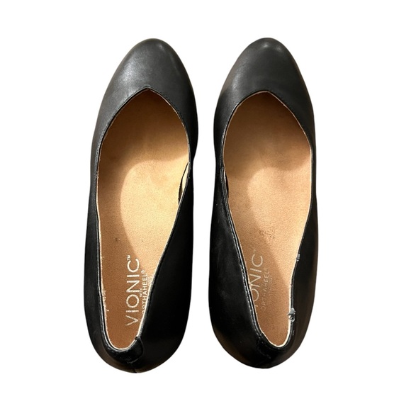 Vionic Leather Antonia Orthoheel Black Wedge - Picture 5 of 7